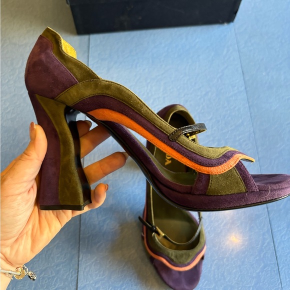 Prada Fairies suede high heels shoes size 40 - Picture 9 of 12